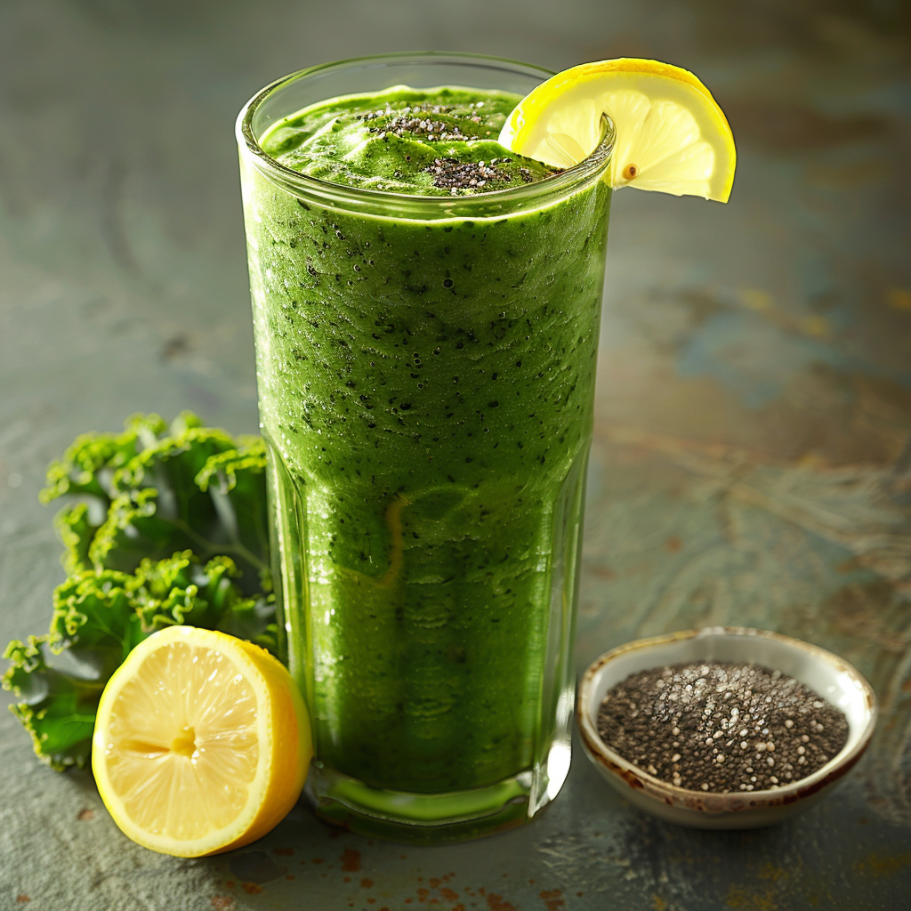Candida Diet Green Smoothie with Kale