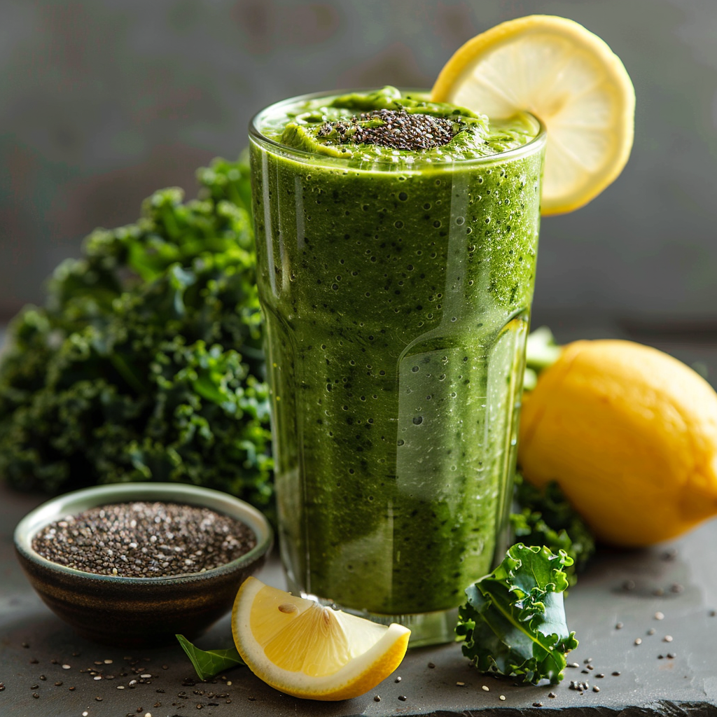 Candida Diet Green Smoothie with Kale