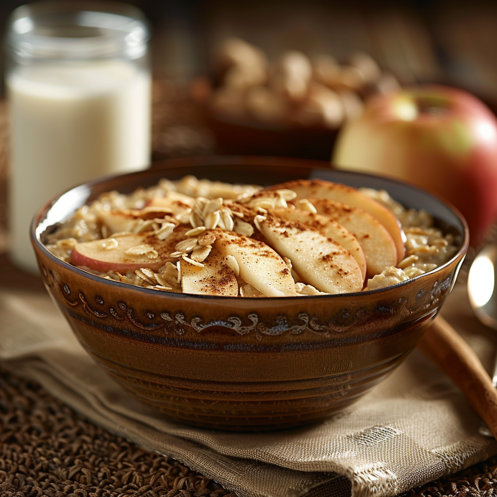Candida Diet Oatmeal with Cinnamon and Apple