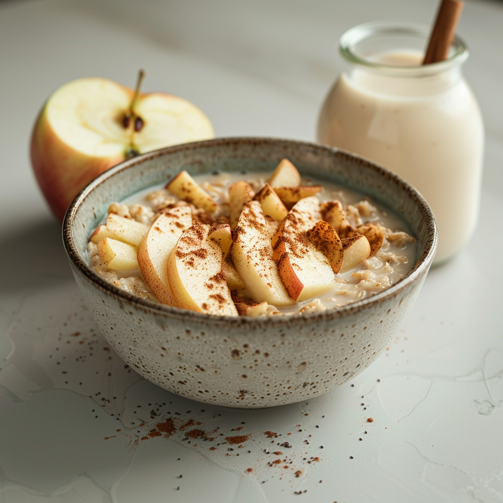 Candida Diet Oatmeal with Cinnamon and Apple