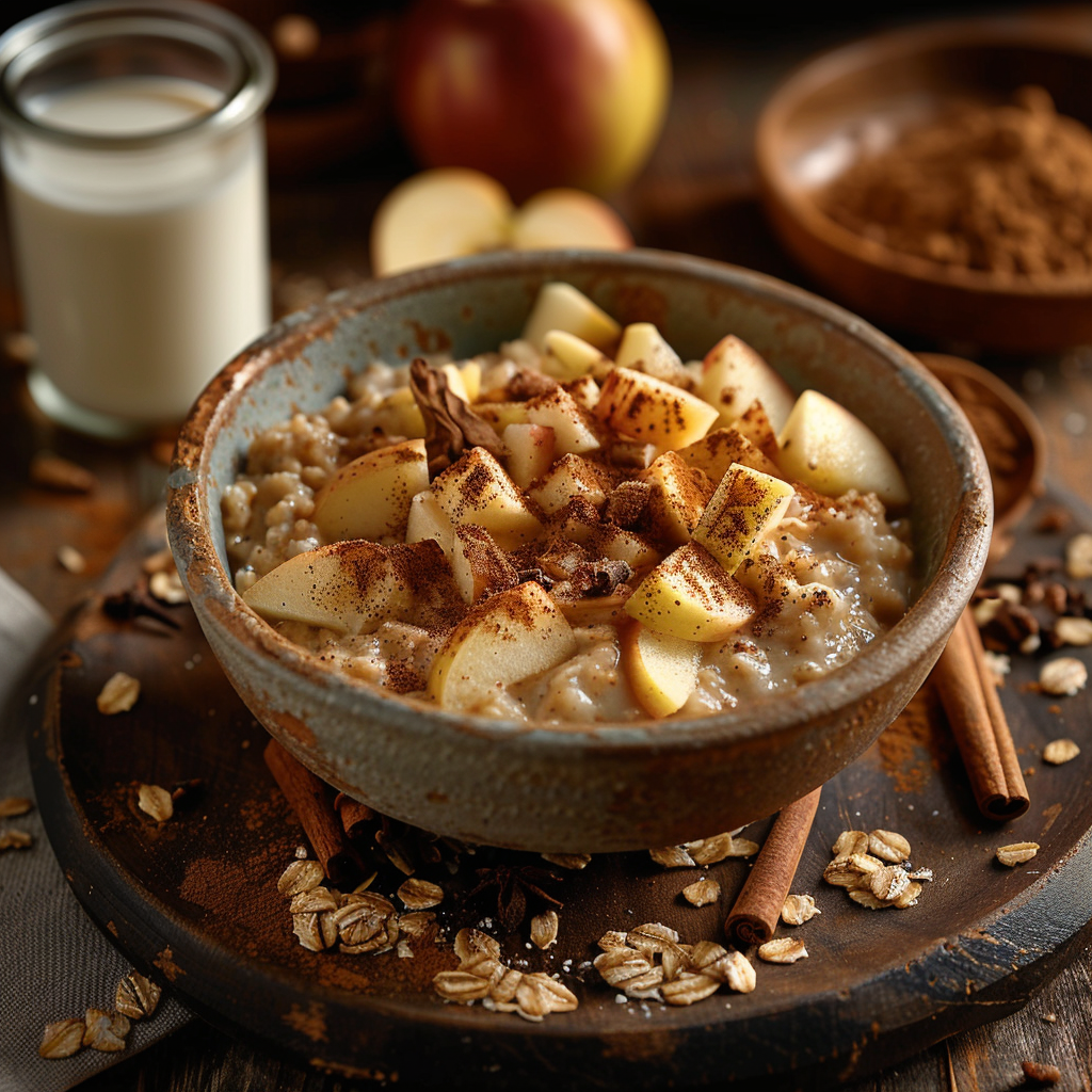 Candida Diet Oatmeal with Cinnamon and Apple