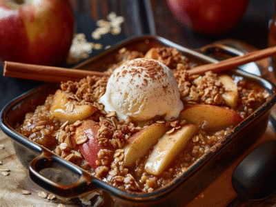 Caramel Apple Crisp with Oats: Irresistibly Delicious Treat