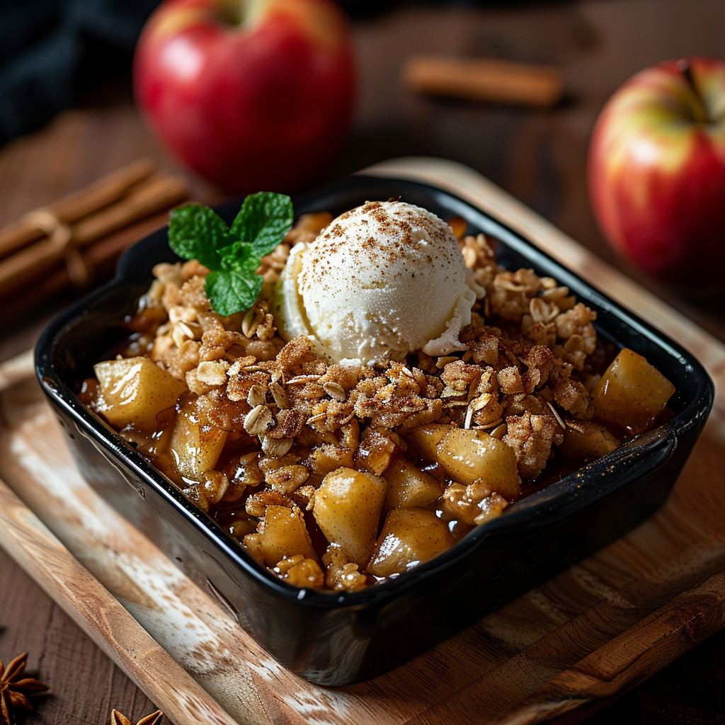 Caramel Apple Crisp with Oats