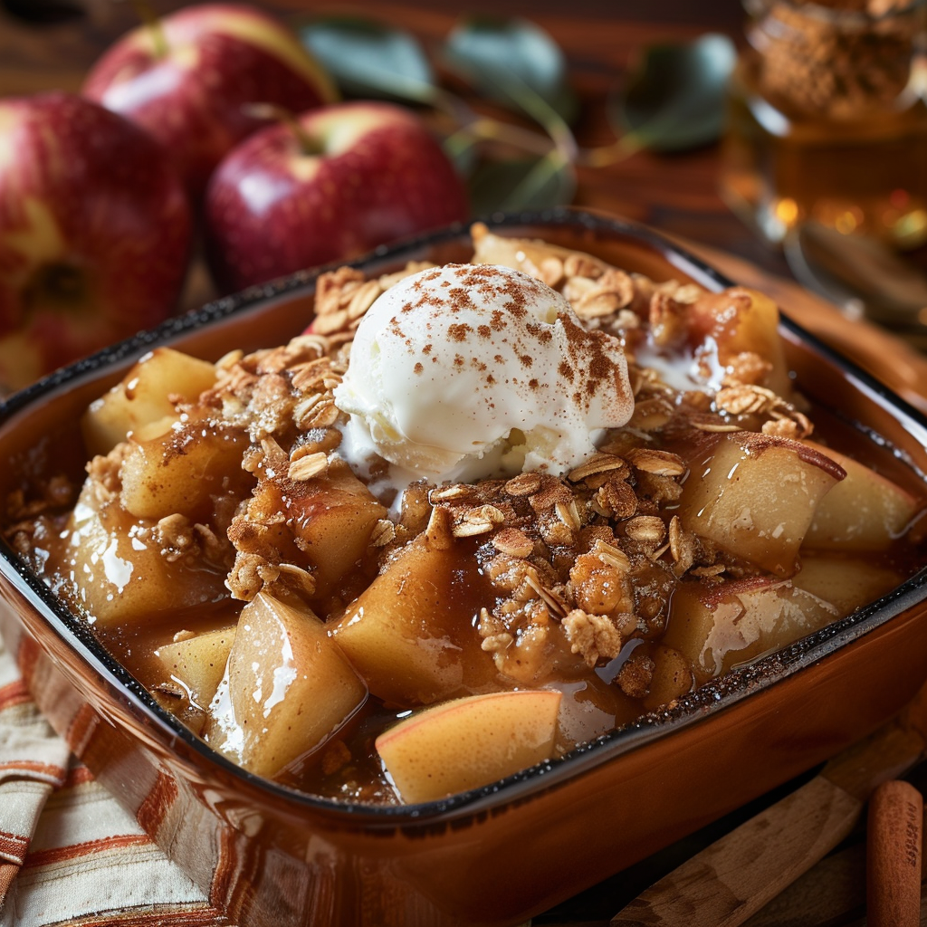 Caramel Apple Crisp with Oats