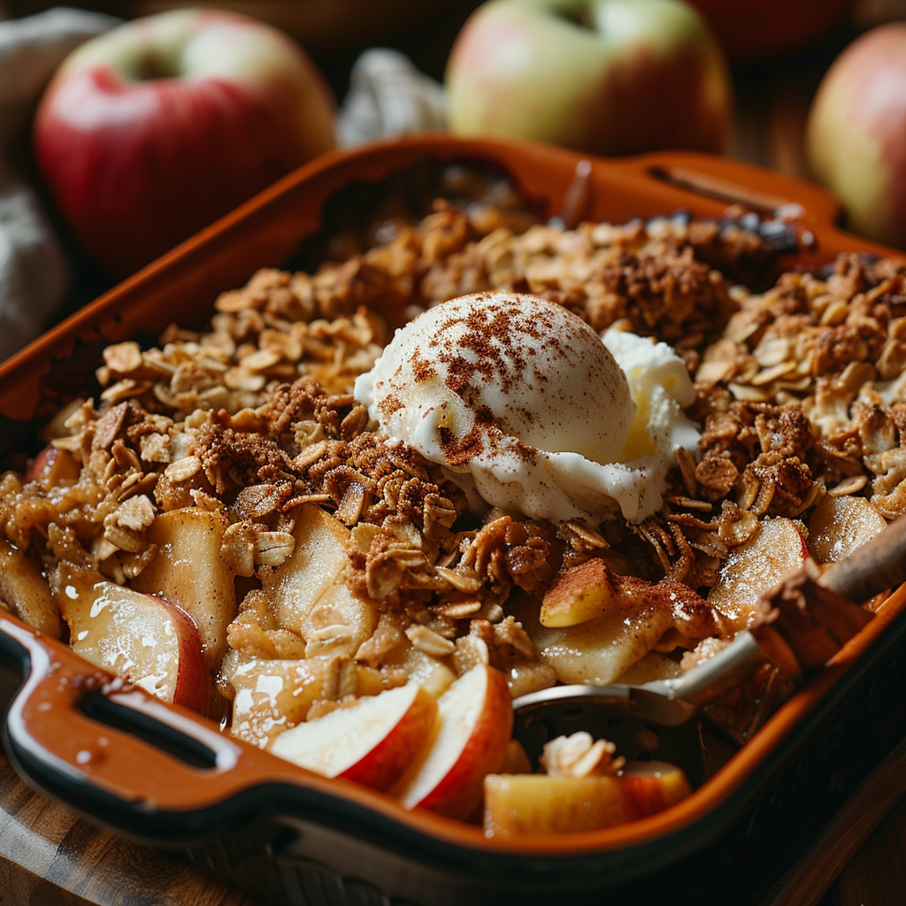 Caramel Apple Crisp with Oats