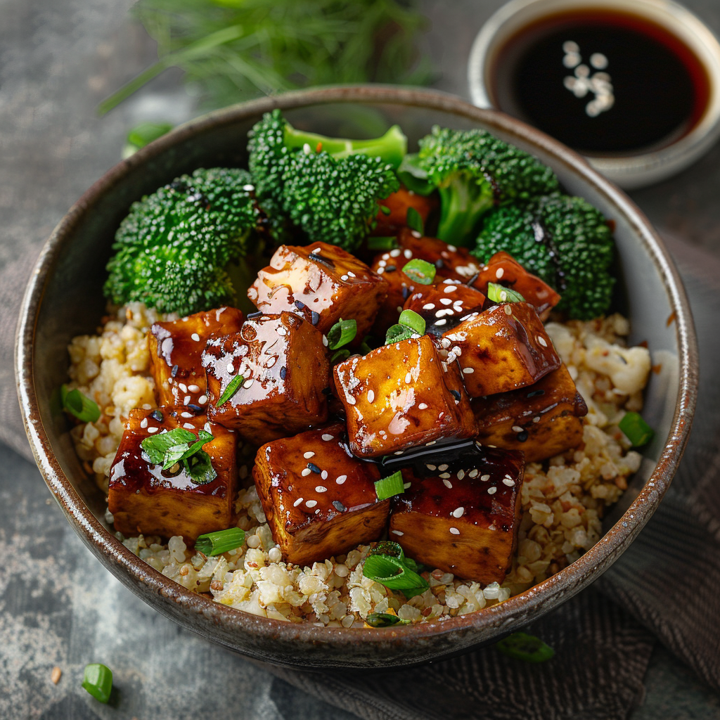Cauliflower Rice Stir Fry with Tofu