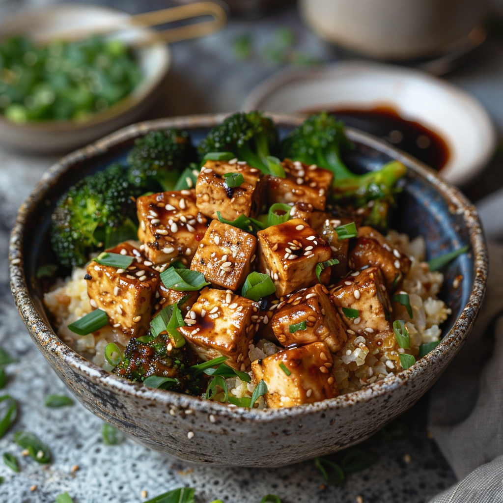 Cauliflower Rice Stir Fry with Tofu