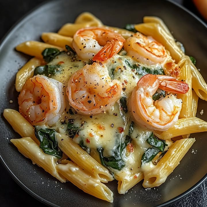 Cheesy Shrimp Penne