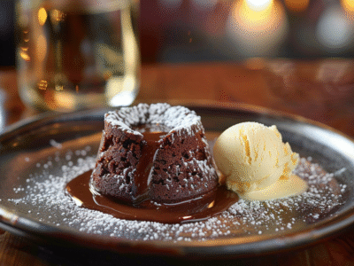 Chocolate Lava Cake with Vanilla Ice Cream: Irresistibly Decadent Delight