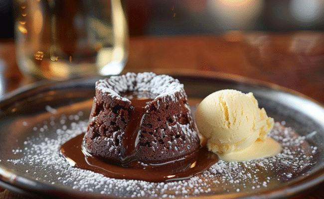 Chocolate Lava Cake with Vanilla Ice Cream: Irresistibly Decadent Delight