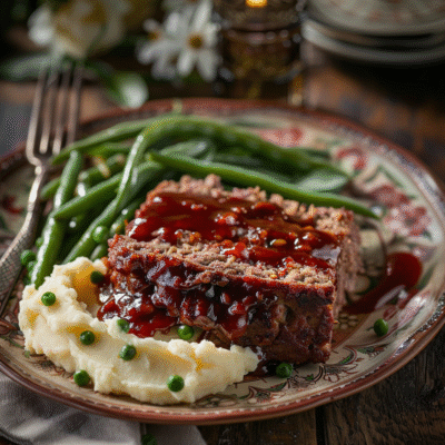 Classic Beef Meatloaf with Mashed Potatoes: Irresistibly Comforting