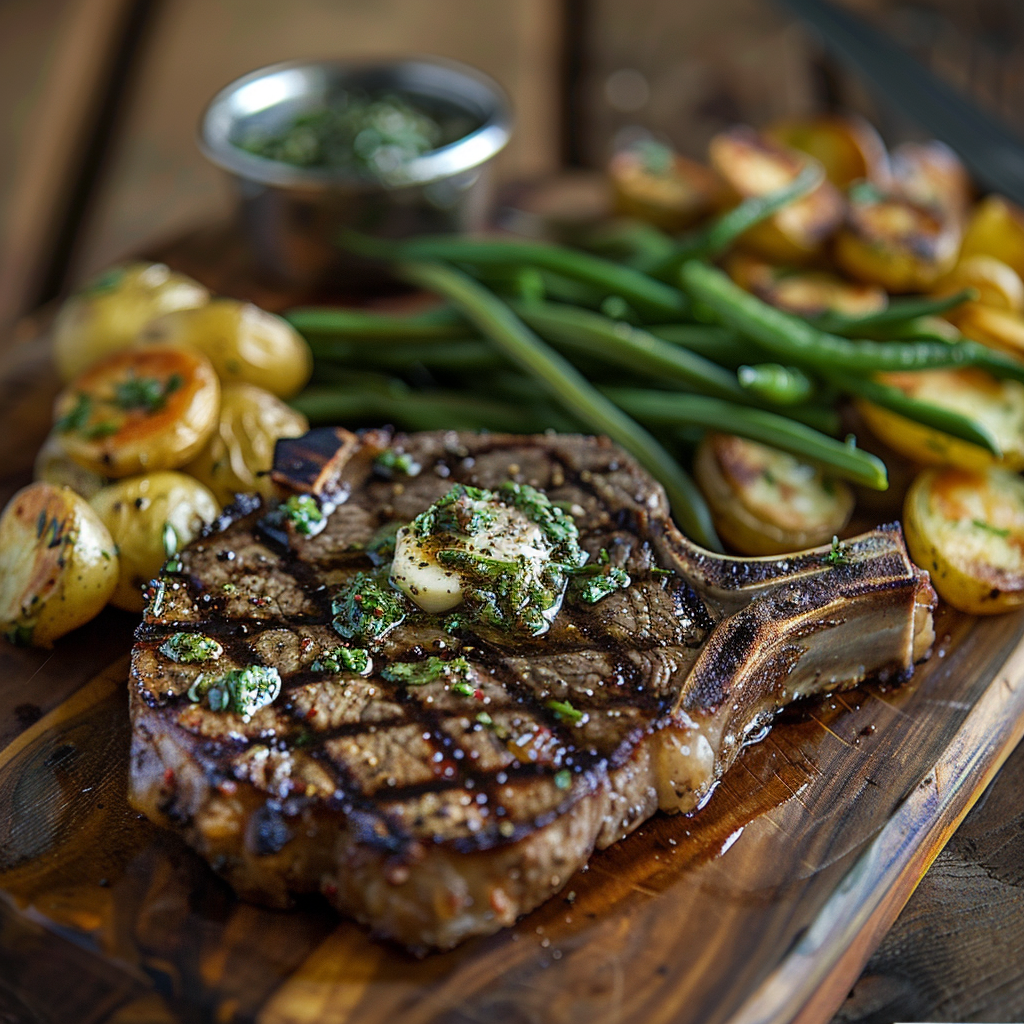 Classic T Bone Steak with Herb Butter
