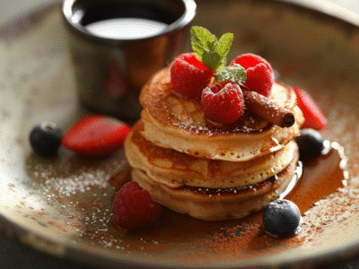 Coconut Flour Pancakes with Cinnamon and Berries: Irresistibly Delicious!