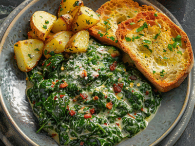 Creamed Spinach with Parmesan: Irresistibly Creamy Delight
