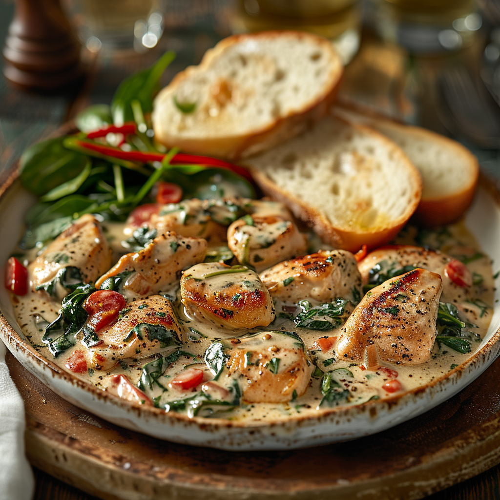 Creamy Tuscan Chicken with Spinach