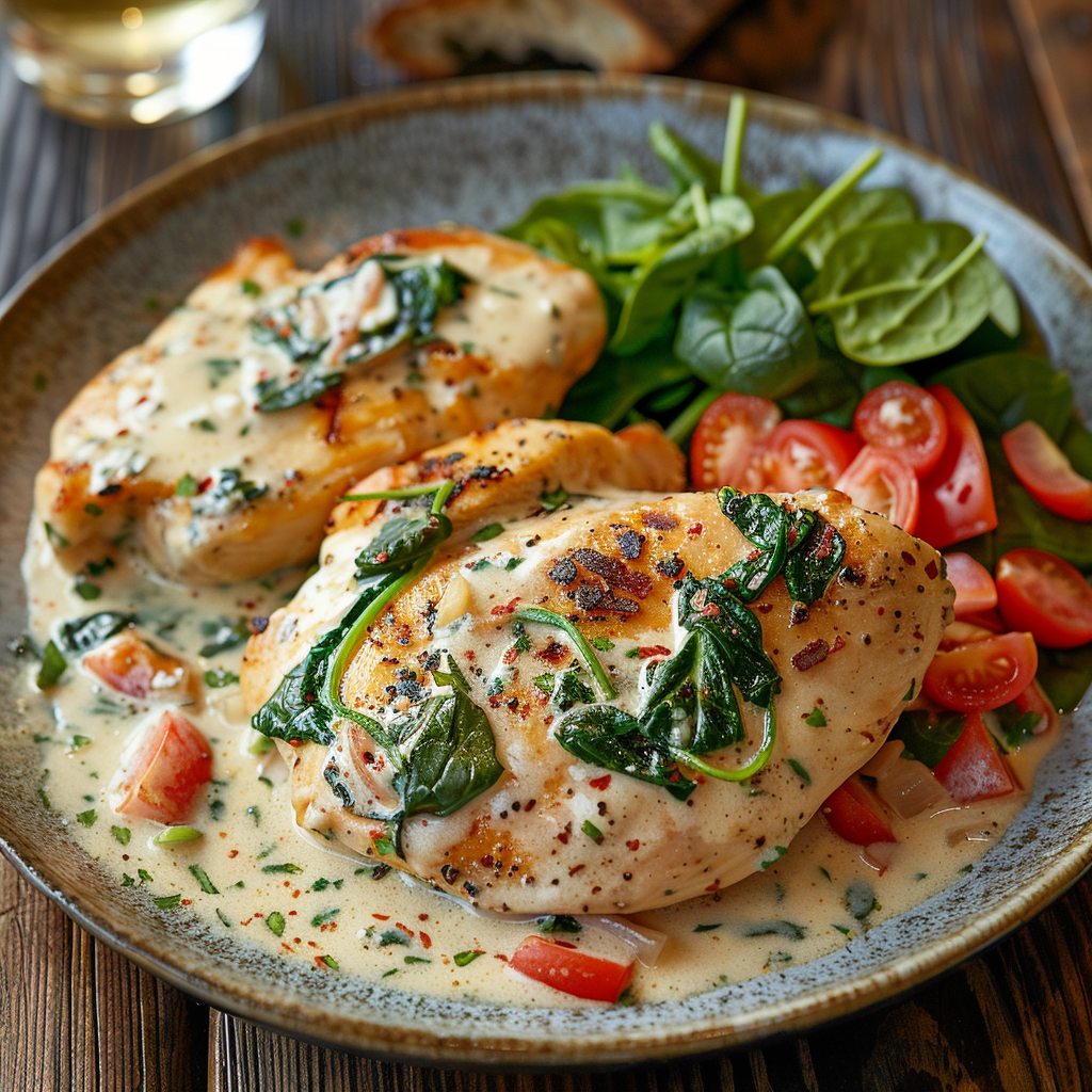 Creamy Tuscan Chicken with Spinach