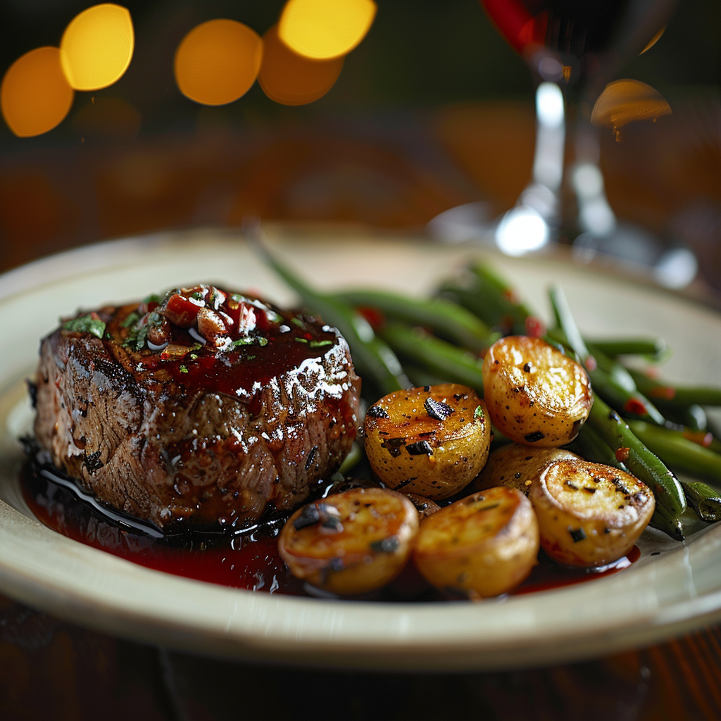 Filet Mignon with Red Wine Reduction