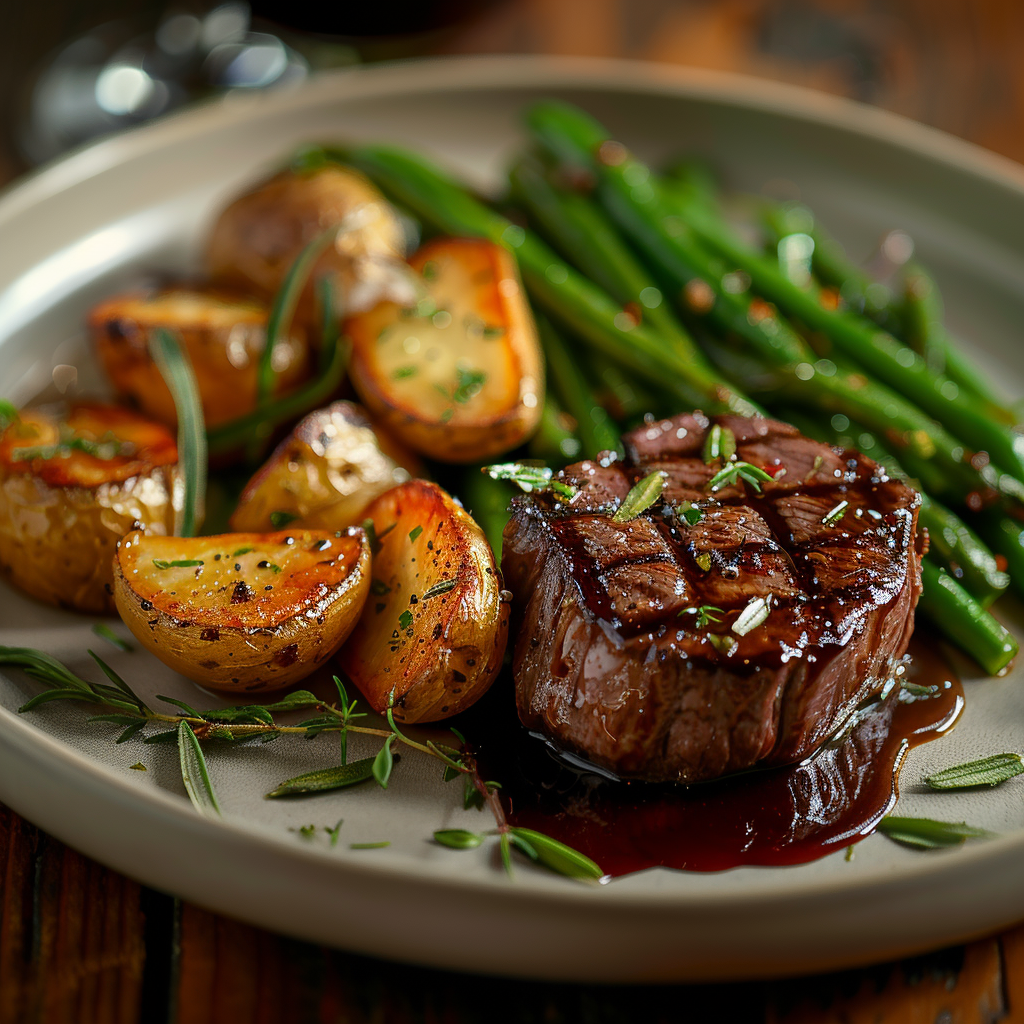 Filet Mignon with Red Wine Reduction