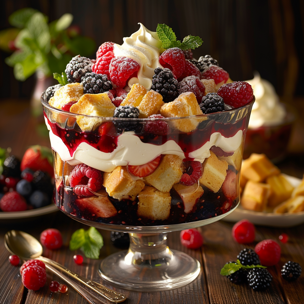 Fourth of July Berry Trifle