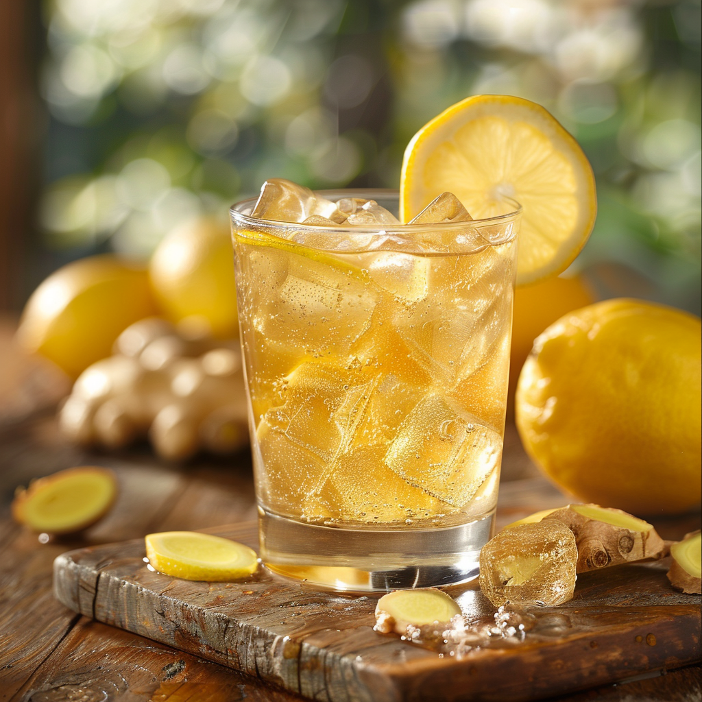 Fresh Ginger Lemon Detox Drink
