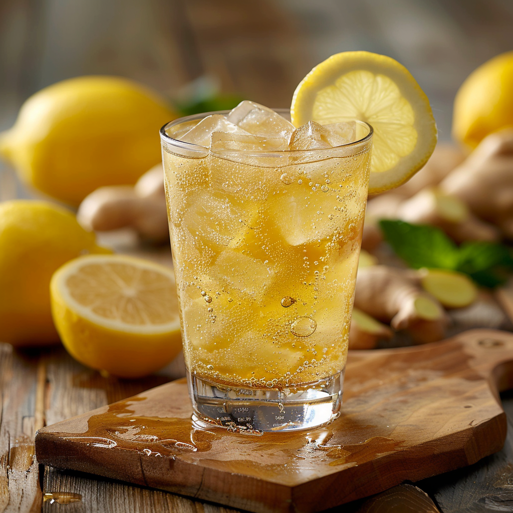 Fresh Ginger Lemon Detox Drink