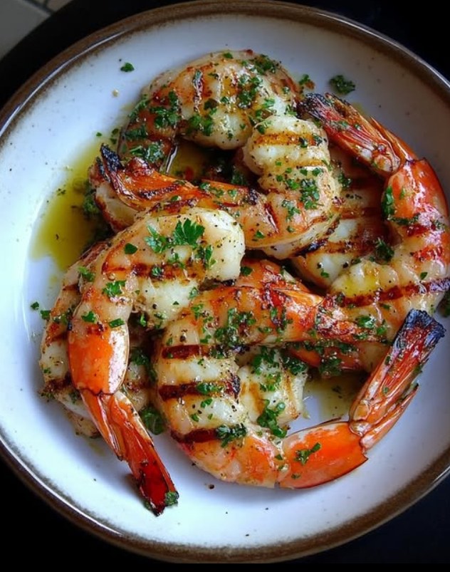 Garlic Butter Grilled Prawns