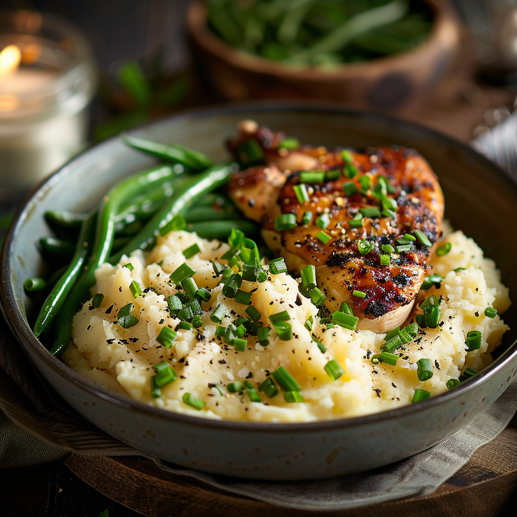 Garlic Mashed Potatoes with Chives