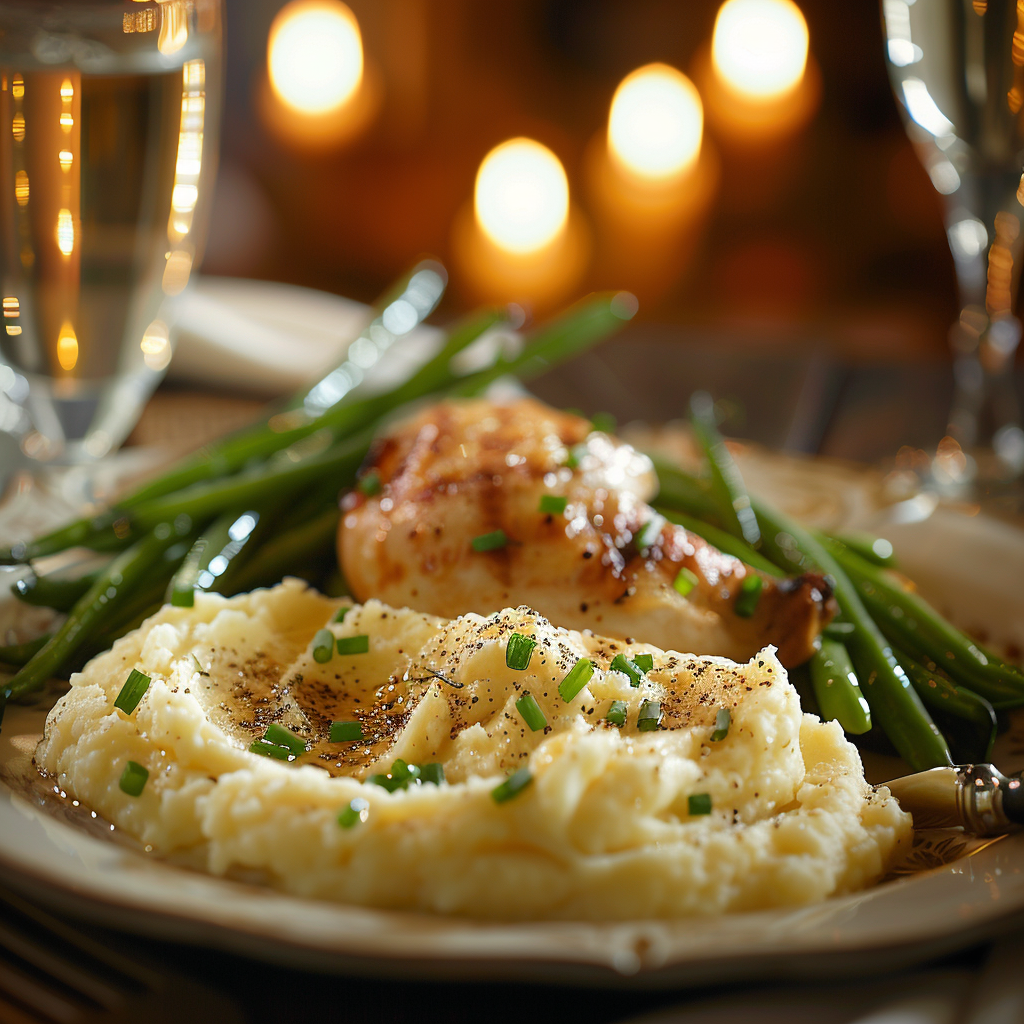 Garlic Mashed Potatoes with Chives