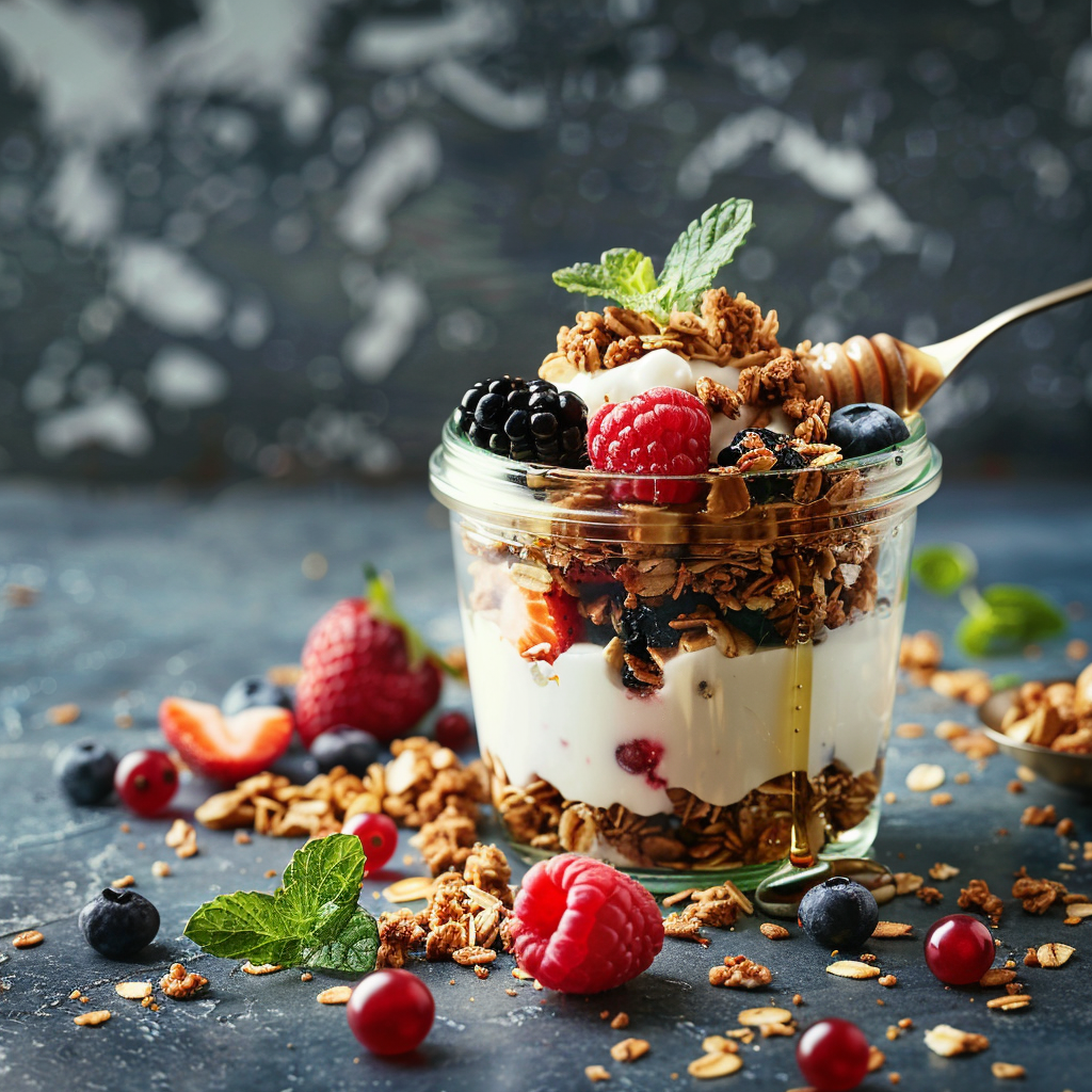 Gerd Friendly Greek Yogurt Parfait with Berries