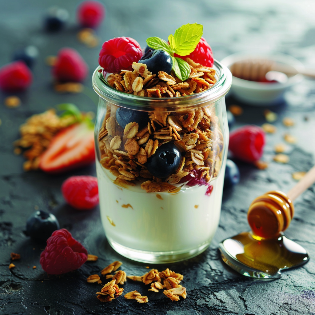 Gerd Friendly Greek Yogurt Parfait with Berries