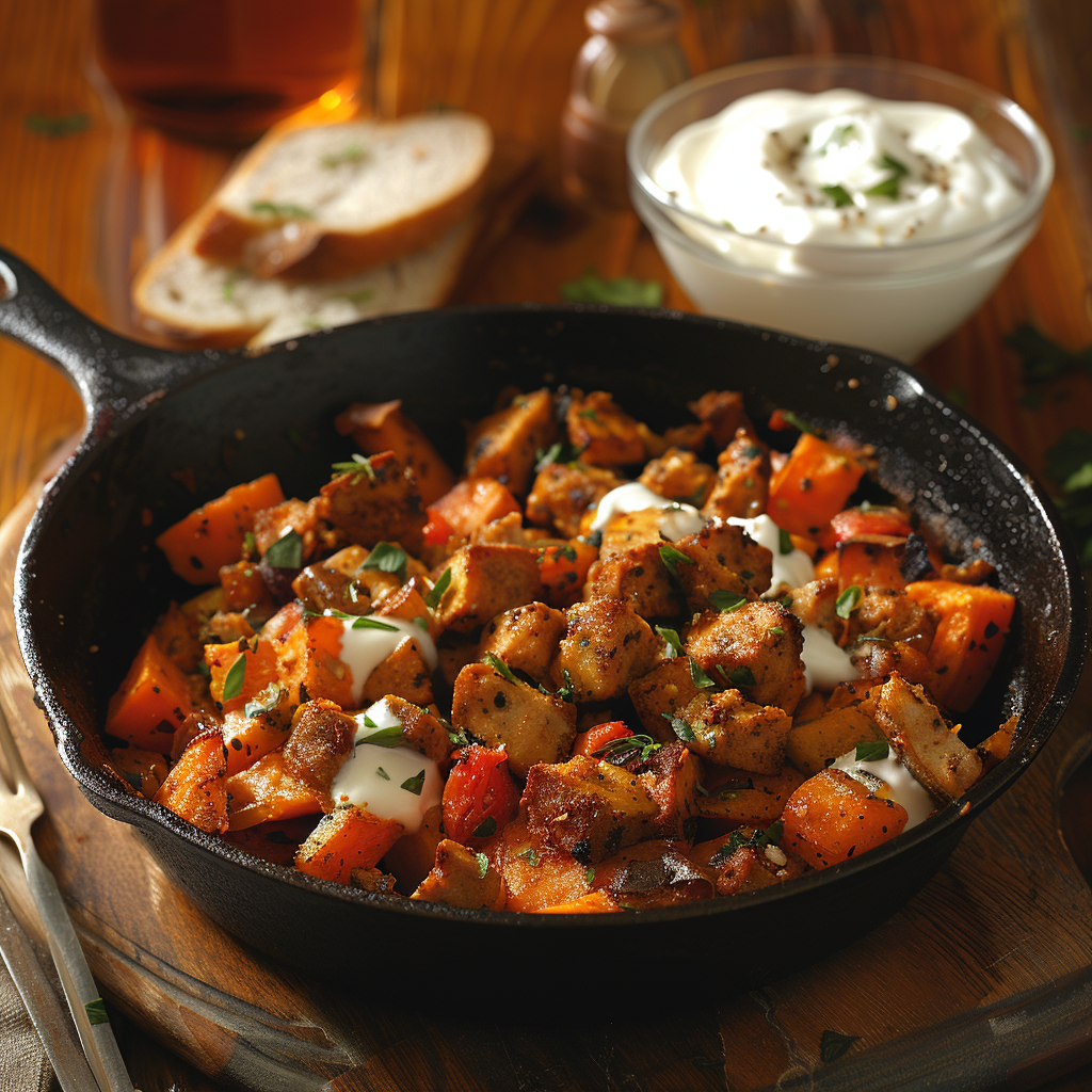 Gerd Friendly Sweet Potato Hash with Turkey
