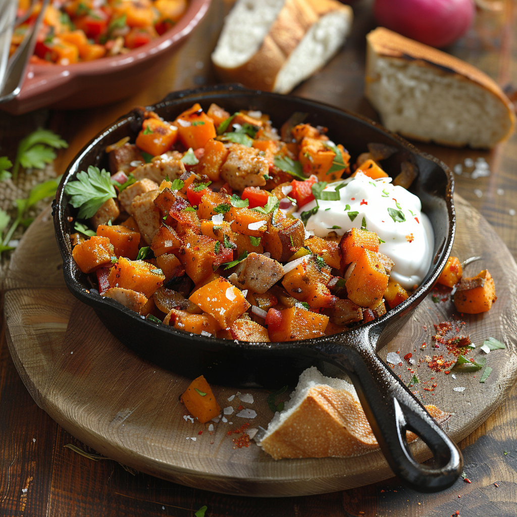 Gerd Friendly Sweet Potato Hash with Turkey