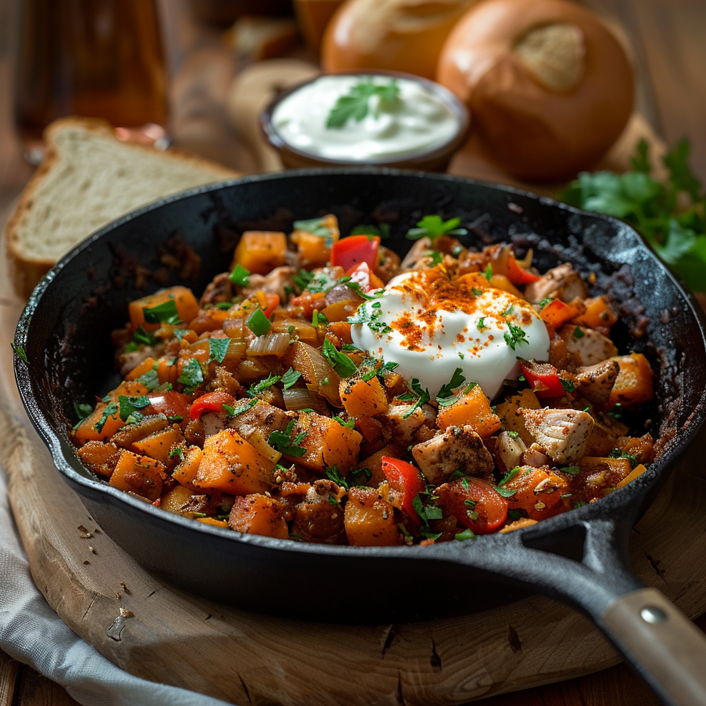 Gerd Friendly Sweet Potato Hash with Turkey