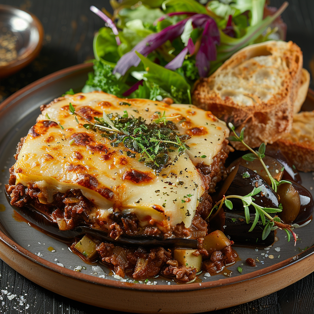 Greek Moussaka with Eggplant and Beef