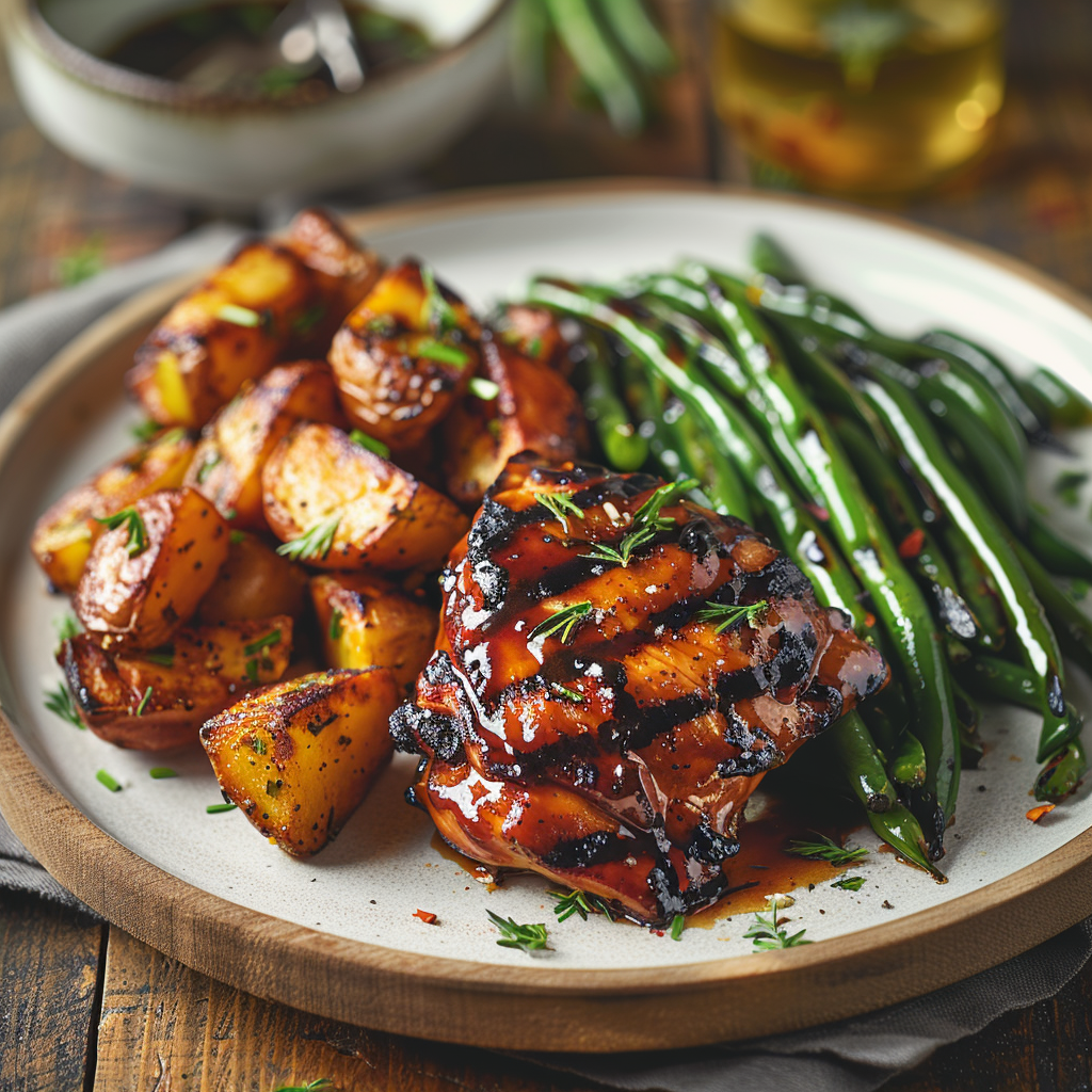 Grilled BBQ Chicken Thighs