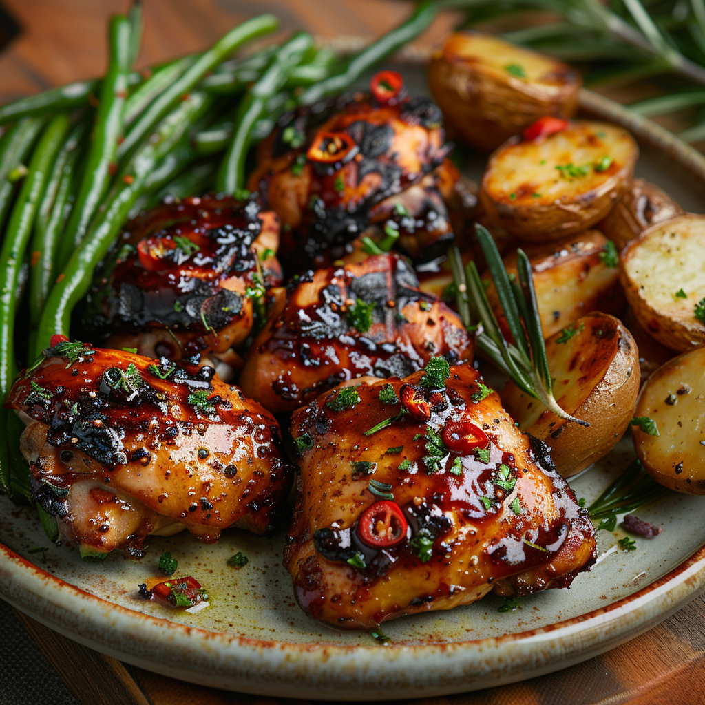 Grilled BBQ Chicken Thighs