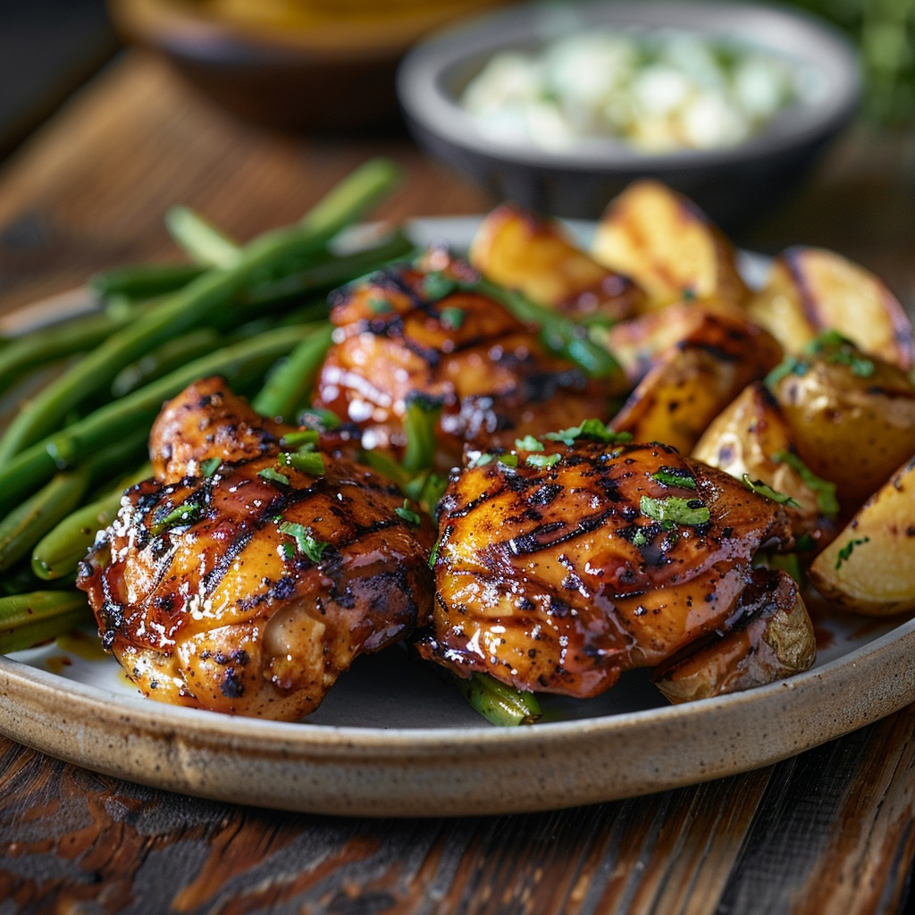 Grilled BBQ Chicken Thighs