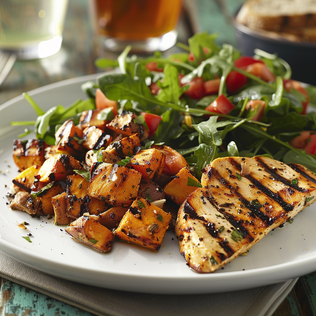 Grilled Chicken and Sweet Potato Salad