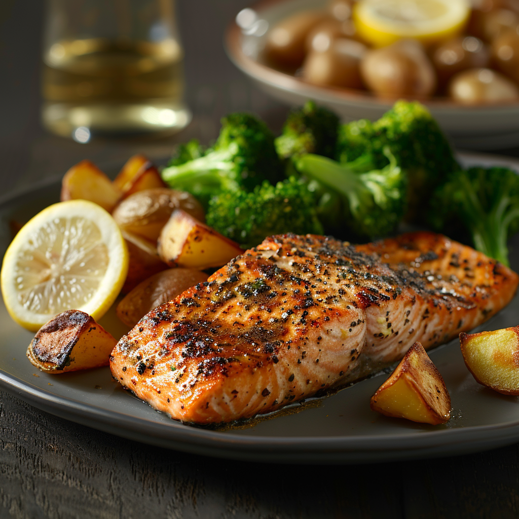 Grilled Lemon Pepper Salmon
