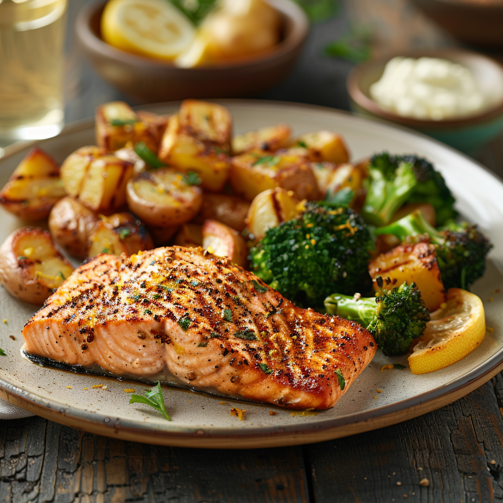 Grilled Lemon Pepper Salmon