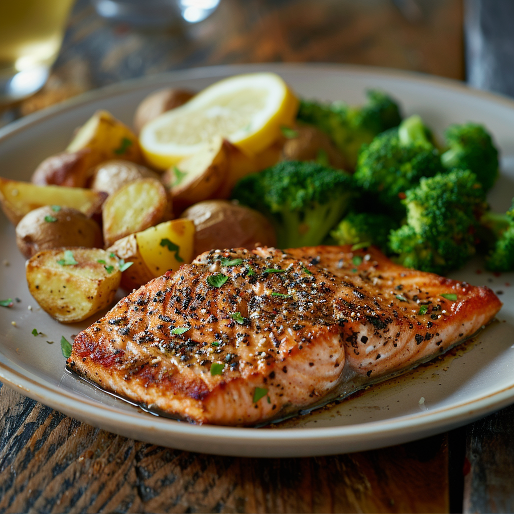 Grilled Lemon Pepper Salmon