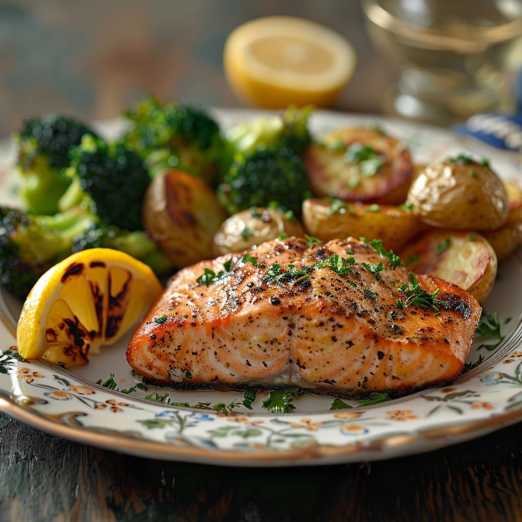 Grilled Lemon Pepper Salmon