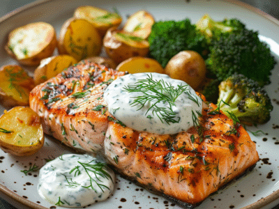Grilled Salmon with Dill Yogurt Sauce: Irresistibly Delicious Recipe