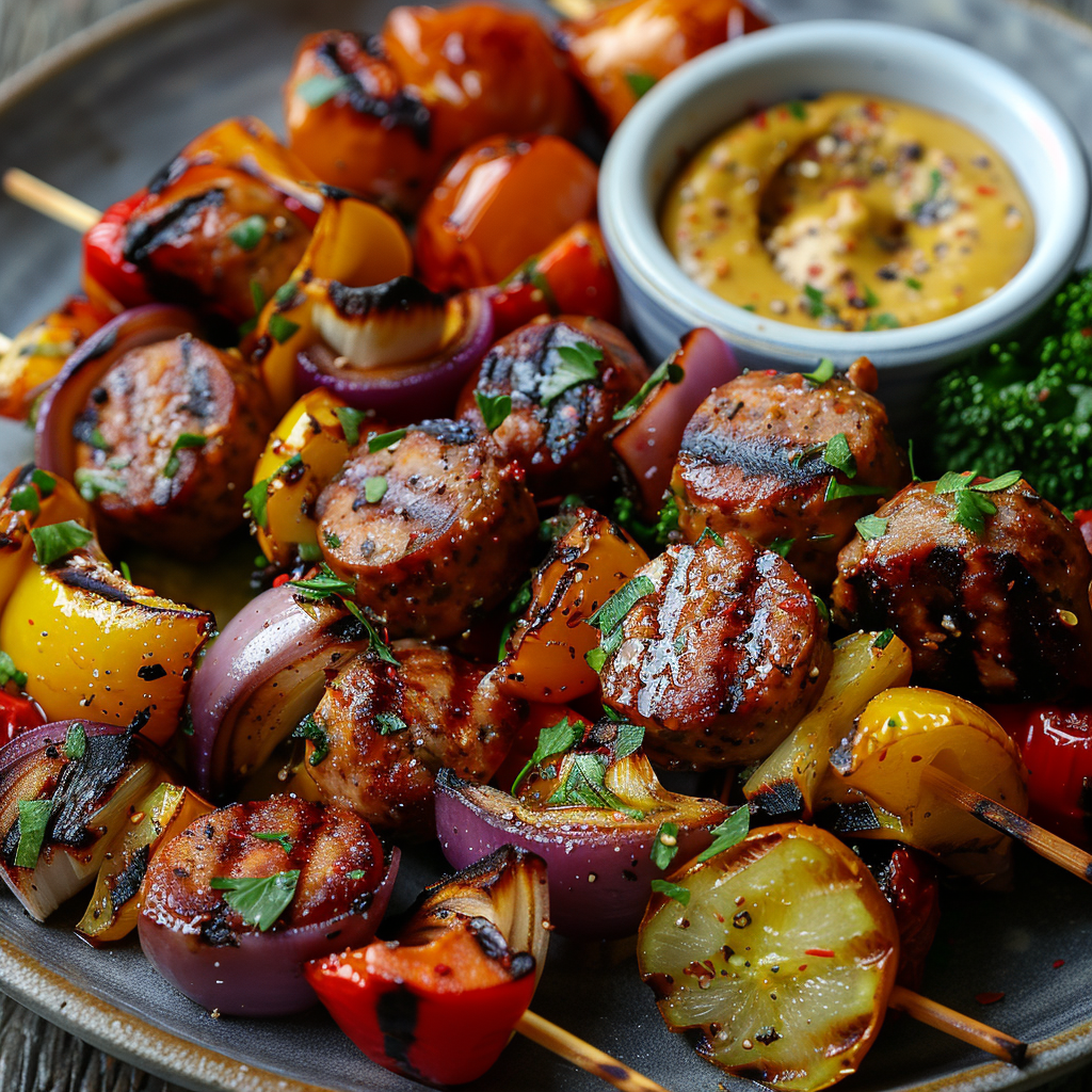 Grilled Sausage Skewers