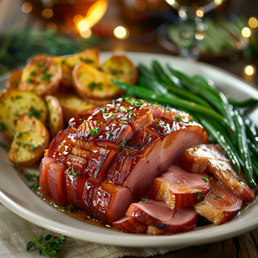 Honey Glazed Ham with Brown Sugar