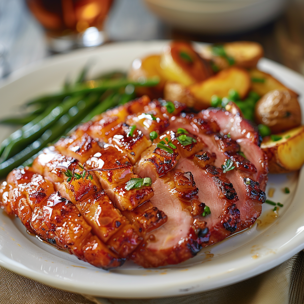 Honey Glazed Ham with Brown Sugar