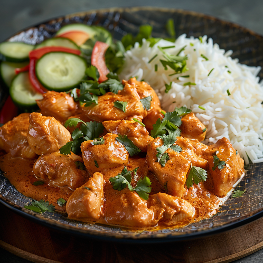 Indian Butter Chicken with Basmati Rice