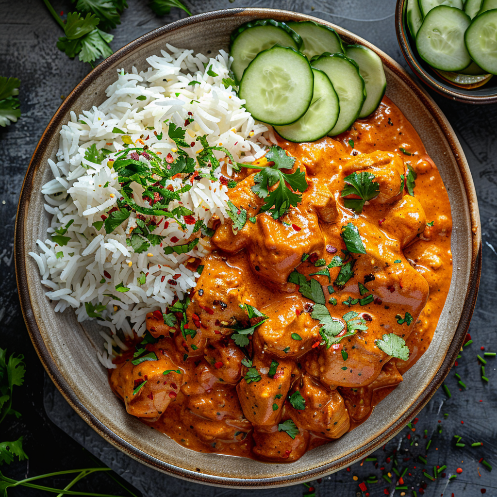 Indian Butter Chicken with Basmati Rice