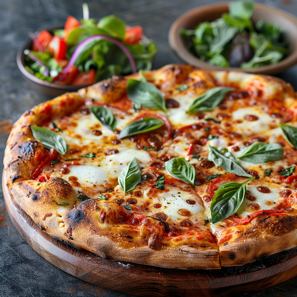 Italian Margherita Pizza with Fresh Basil