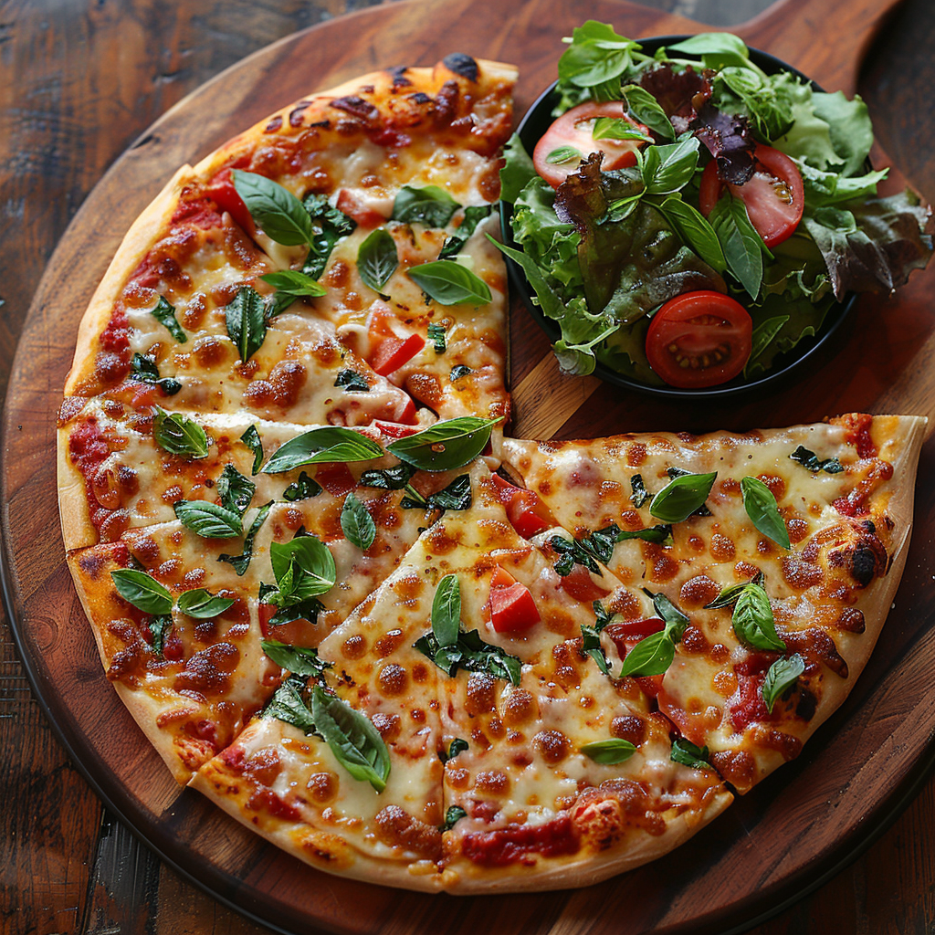 Italian Margherita Pizza with Fresh Basil